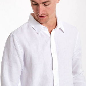 Mr Simple - Linen Long Sleeve Shirt - Buy online or in-store at Nash + Banks Australia