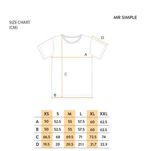 Mr Simple - Size Chart