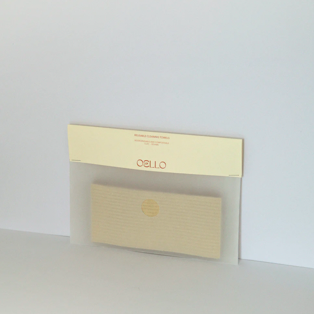 
                  
                    Oello Studios - Reusable Cleaning Towels - Sesame + Clay - Shop online or ion store at Nash + Banks
                  
                