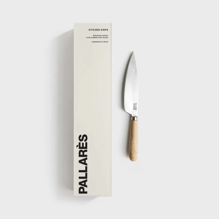Pallarès | Kitchen Knife | Boxwood | 13cm Carbon Steel Blade - Buy unique gifts at Nash + Banks