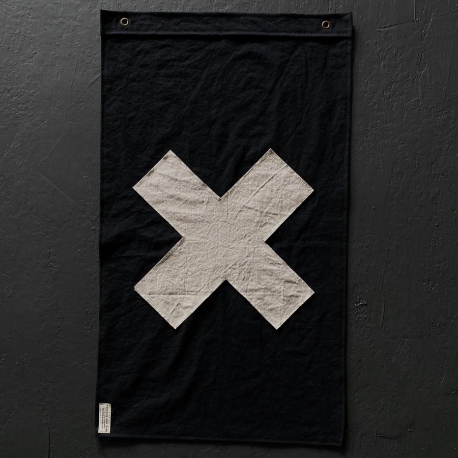 Pointer & Pine - Black X Wall Flag - Shop Unique Gifts at Nash + Banks