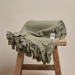 Saardé Vintage Wash Blanket - Olive