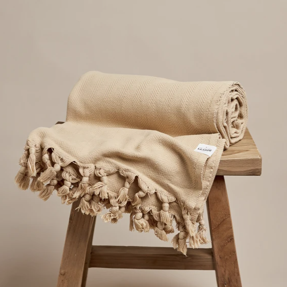 Saardé Vintage Wash Blanket - Nutmeg