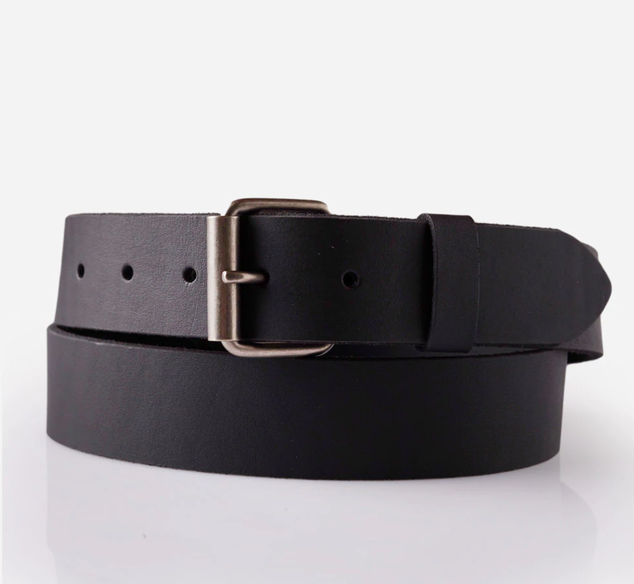 Cutler Leather Belt - Black - NASH + BANKS